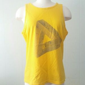 Hand printed Tank Top Penrose Triangle Tshirt Art